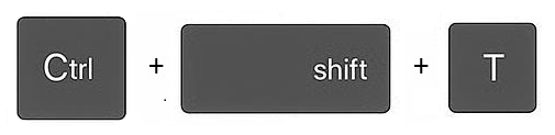 Ctrl + Shift + T shortcut: Reopen last closed tab